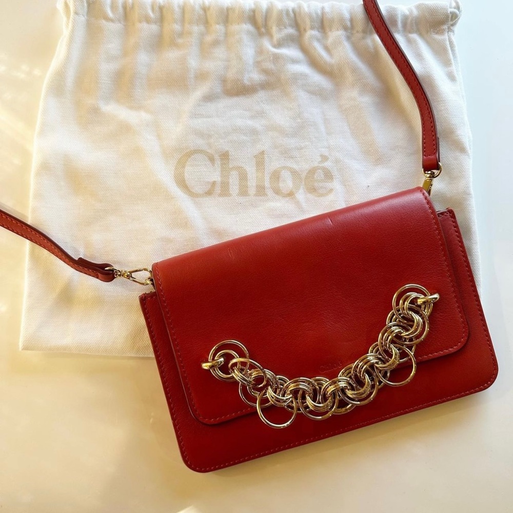 Chloe Wallet on Chain with removable strap for clutch